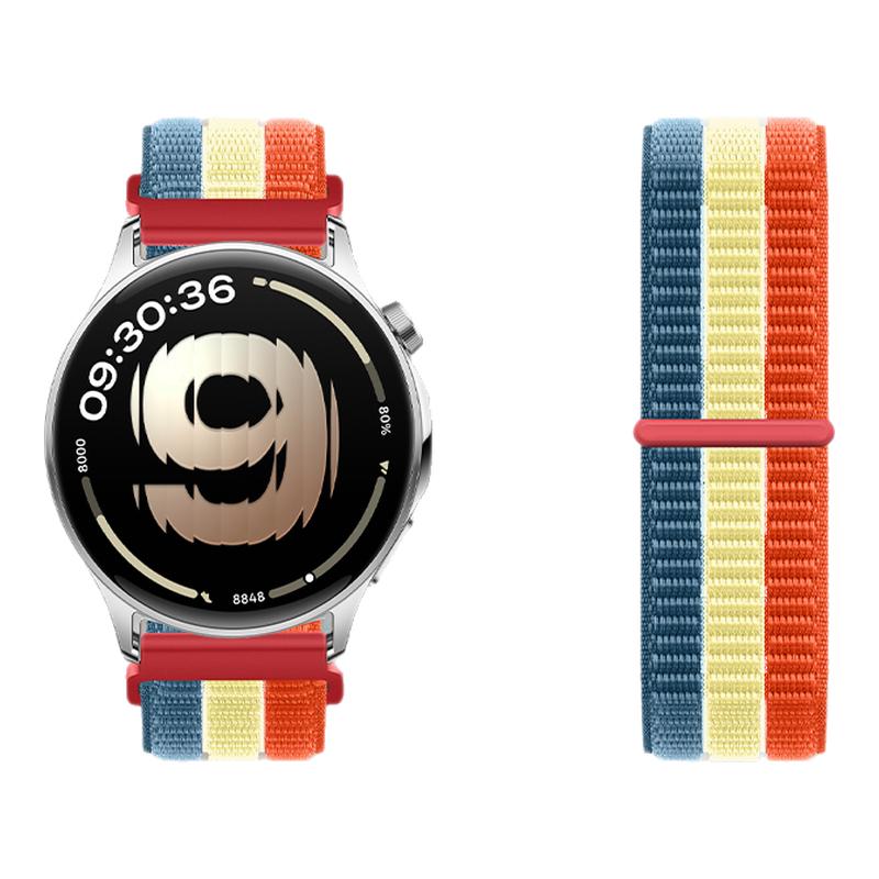 适用oppowatch X3/S尼龙表带watch X2手表X2MINI三环编织回环腕表带4pro智能男女oppowatch3运动替换女款腕带