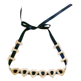 modest腰带手工制作裤子爱心配饰饰品绑带桃心腰链粉色湛蓝色丝带