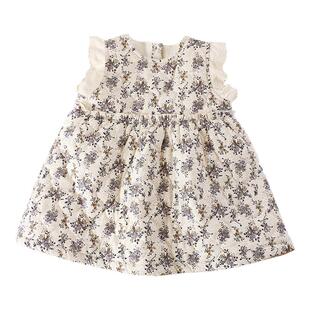 女童森系连衣裙秋冬新款洋气儿童背心裙宝宝加绒加厚保暖马甲裙子