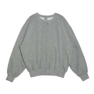 BPCALL 26SS 2.0重磅纯棉扣子卫衣圆领boxv基础款百搭520克绒帽衫