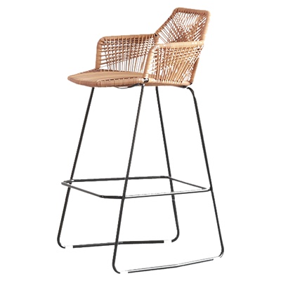 靠背前台户外藤吧椅