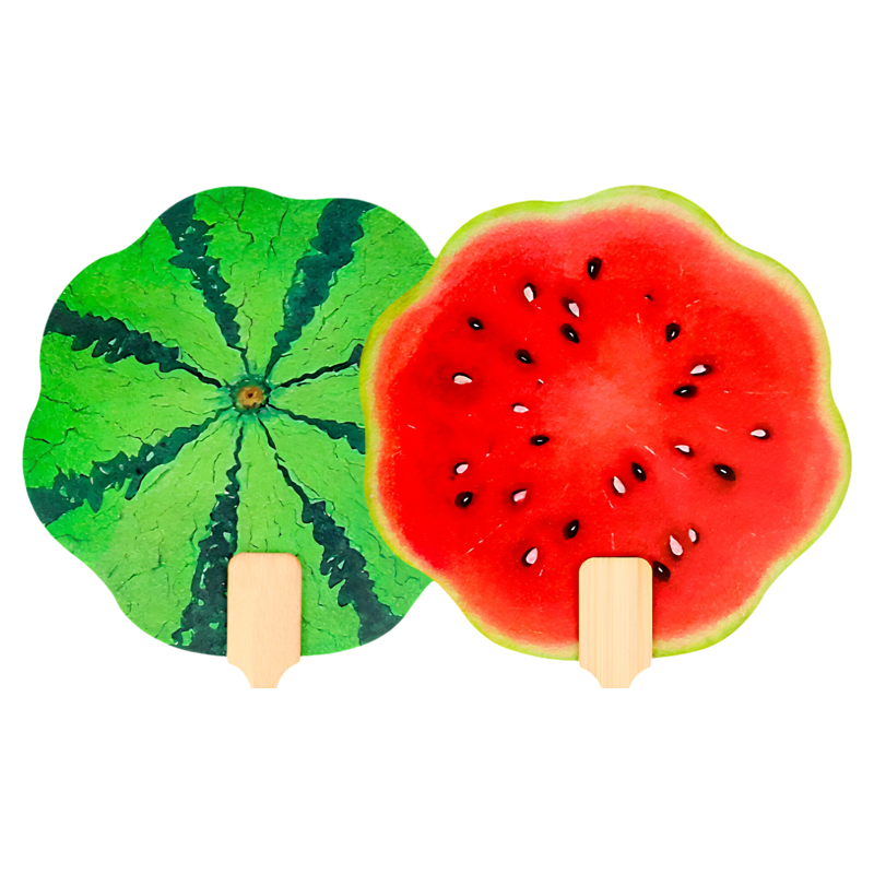 夏日手绘风清凉扇西瓜团扇