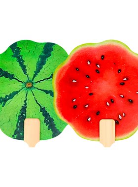 夏日手绘风清凉扇西瓜团扇