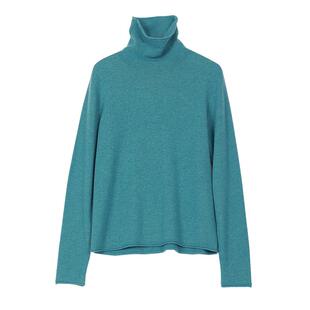 Yifini/易菲100%绵羊毛宽松保暖堆堆领羊毛衫女秋新针织打底衫