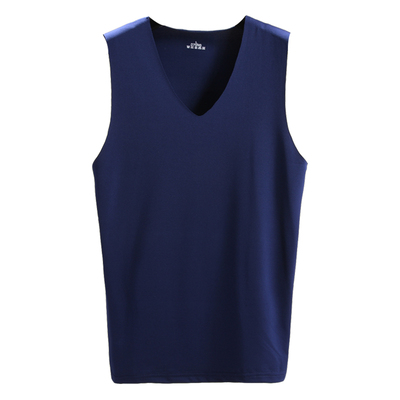 无痕冰丝背心领薄款夏季修身