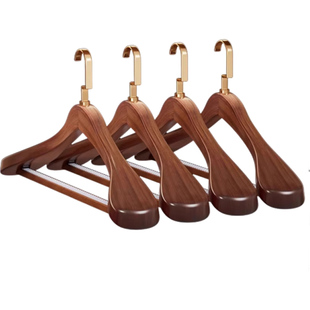 实木家用挂衣无痕防滑衣撑晾衣服架子酒店服装店定制专用木质衣架