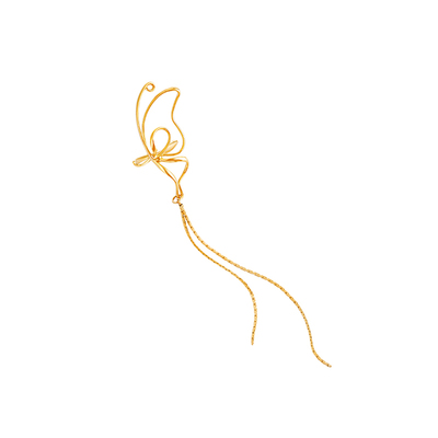 OSEWAYA抽象飞舞蝴蝶流苏耳骨夹