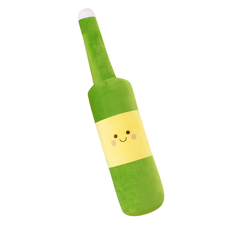 创意香烟啤酒瓶抱枕毛绒玩具男生床上夹腿长条布偶娃娃父亲节礼物