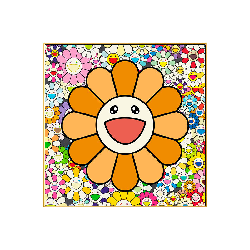 太阳花现代儿童房玄关画