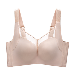 女儿腰调整型无痕内衣女大胸显小胸聚拢收副乳防下垂薄款光面文胸