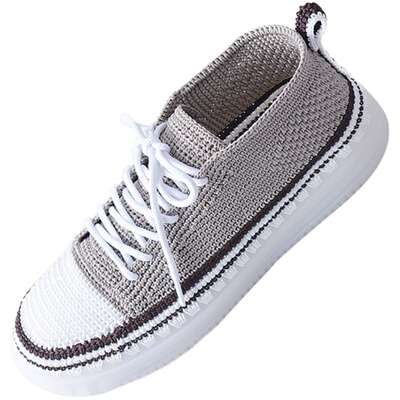 手工编织男女仿帆布板鞋材料包