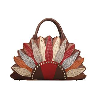 女士手提包包新款牛皮高级感百搭大容量小众设计通勤妈咪包单肩包