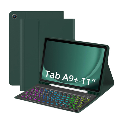 适用三星Tab A11Plus平板保护套A9plus全包壳S11/S10FE/S9蓝牙键盘套S10lite渐变RGB背光键盘S6lite支架壳新