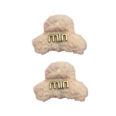 公主头发夹毛绒夹子侧边刘海发卡