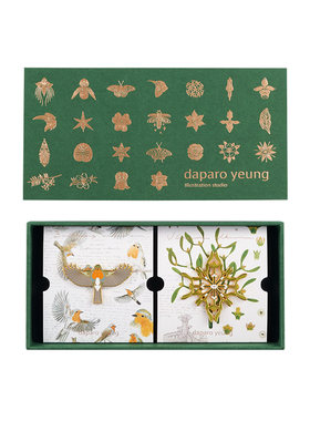 daparo胸针知更鸟槲寄生节日礼物