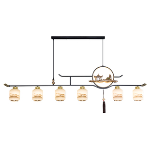 新中式设计师茶桌吊灯中国风禅意老板桌个性创意餐桌吧台茶室吊灯