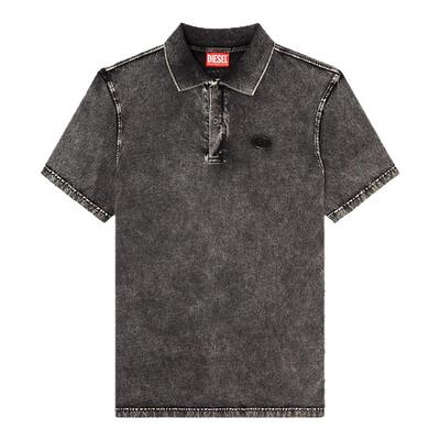DIESEL/迪赛 26春夏男士牛仔短袖POLOT恤衫银泰 300217