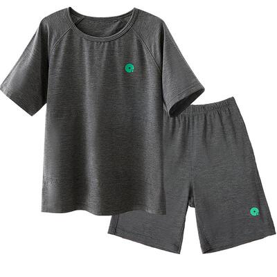 Q21亲子休闲纯色夏季排汗家居服