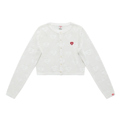 BAPE SS26 APEE by A BATHING APE甜美风圆领针织开衫女短款