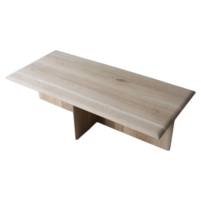 法国橡木长茶几简约原木侘寂风