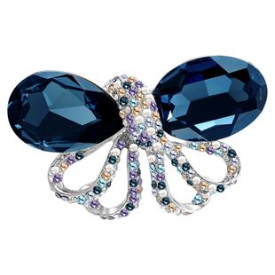 BLANCHE/布兰琪蝴蝶结高档水晶胸针奢华胸花女高级感男士大衣配饰