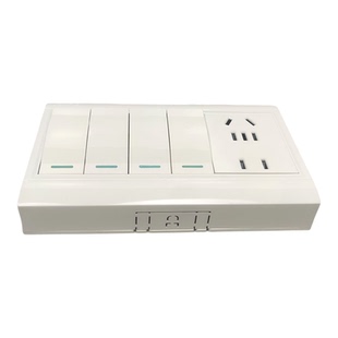 藤本明装开关插座150型四位单控开关带二三插独立控制四开5孔插