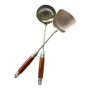 香港陈枝支记锅铲汤勺家用花梨木钢柄炒菜铲子勺子304不锈钢厨具
