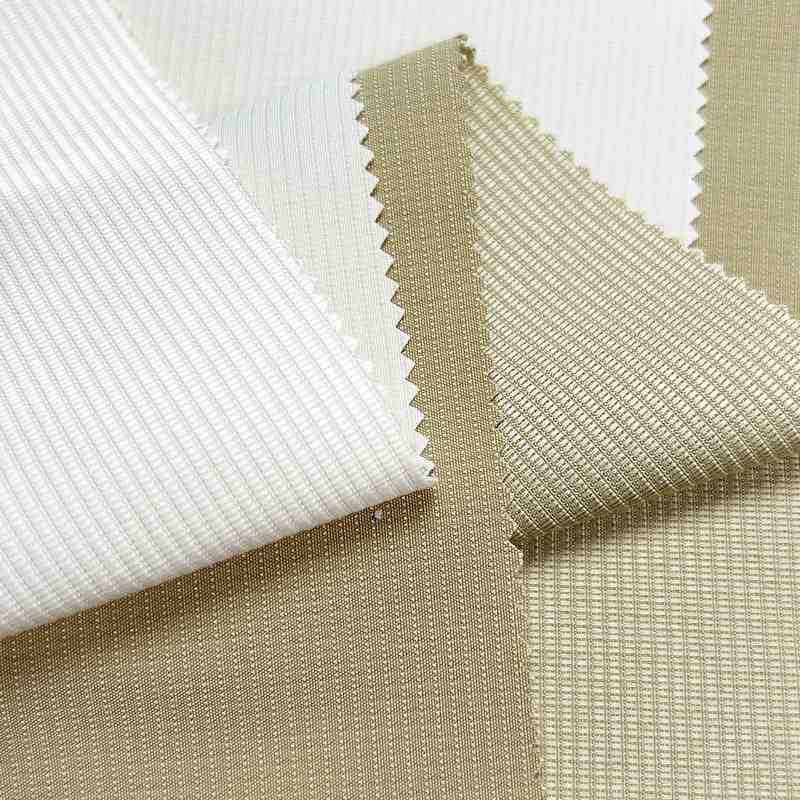 新品梭织190gT400三防提花防污冲锋衣面料夹克风衣防油横条防水