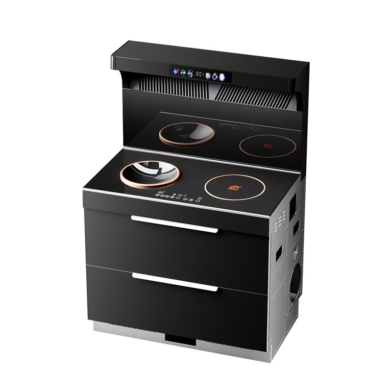 荣事达纯电集成灶750mm小户型家用消毒柜一体灶蒸烤箱油烟机公寓