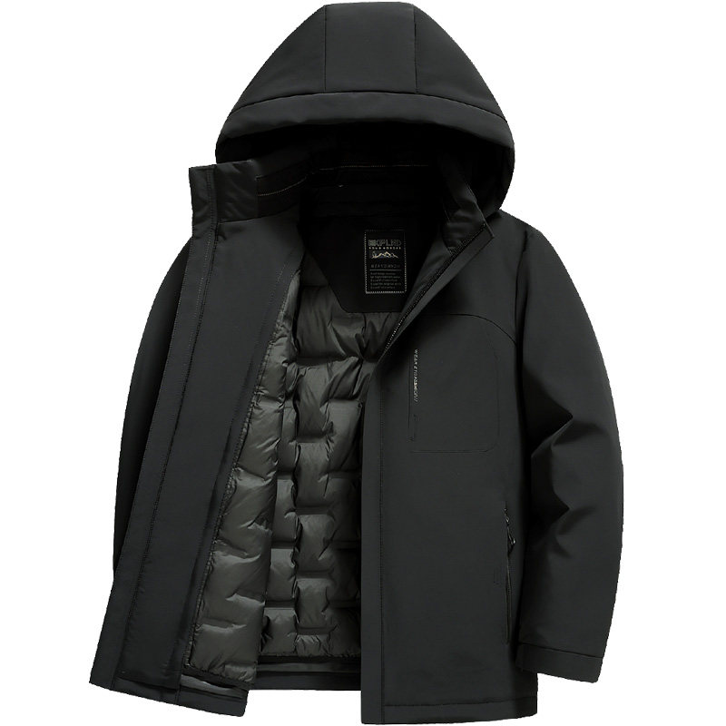 雪中飞高档牛奶丝脱卸内胆羽绒服