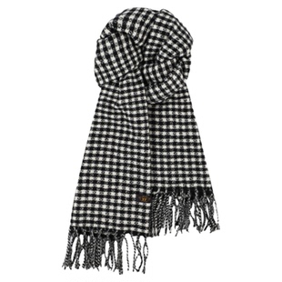 刘耀文马嘉祺同款黑白千鸟格保暖围巾冬季仿羊绒披肩男女同款外搭