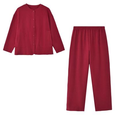 新款秋冬摇粒绒棉加厚睡衣套装