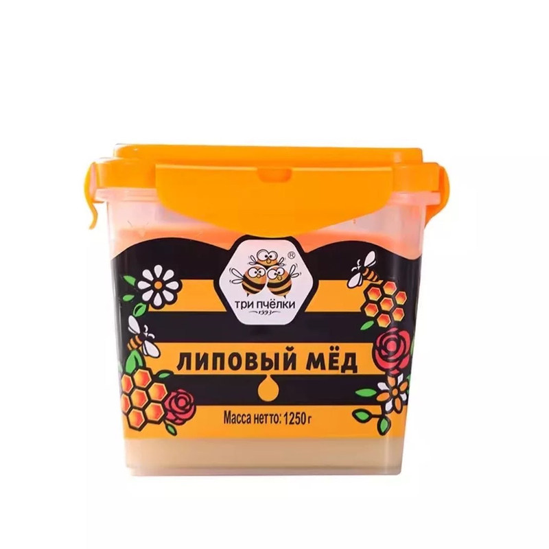俄罗斯进口特里普乔卡牌椴树蜂蜜1250克黑蜂椴树蜜好喝