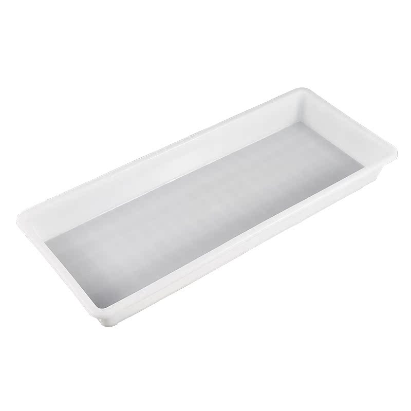 带鱼冷冻盒全新料PE塑料长条冷藏盒收纳盒马鲛鱼长方形鱼盘结冻盘