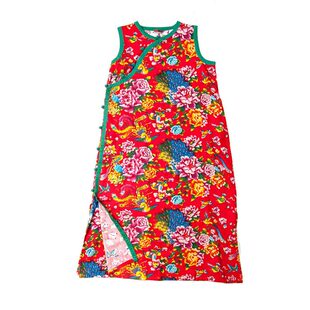 夏季薄款百鸟改良汉服风衣外披女 国风复古印花宽松长款雪纺衫