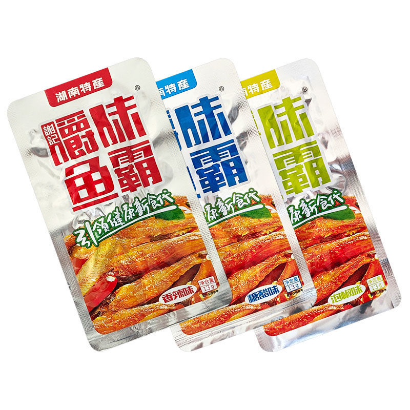 显峰谢记嚼味鱼霸湖南麻辣小鱼仔