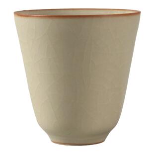 正品清理库存便宜卖60ml米黄汝窑茶杯家用功夫小茶杯子汝瓷品茗杯