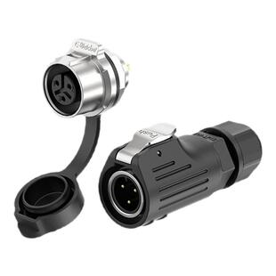 单孔航插EW-LP12工业航空插头插座快速电源信号2-8芯防水连接器