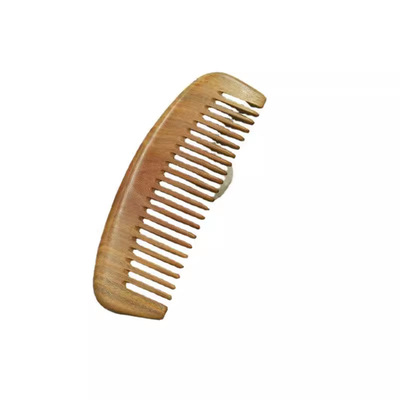 牛岭绿檀大月木梳子粗中细齿免漆