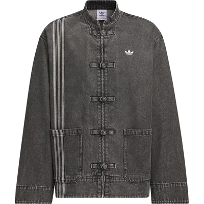 Adidas/阿迪达斯正品三叶草男女立领牛仔宽松唐装外套JY8275