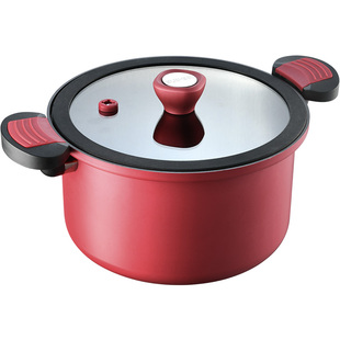 苏泊尔蒸煮一体微压汤锅家用加厚抗菌双耳无涂层蒸煮电磁炉燃气锅