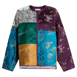 曼加塔【中式百家衣】桑蚕丝早秋新中式风外套5080238