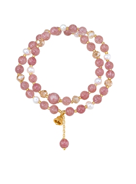 阿吉豆手饰石英岩玉珍珠手链串珠