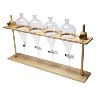 木质分液漏斗架 2孔 4孔 6孔 可调节木漏斗架 实验教学器材