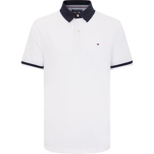 Tommy男装珠地棉撞色领口POLO衫