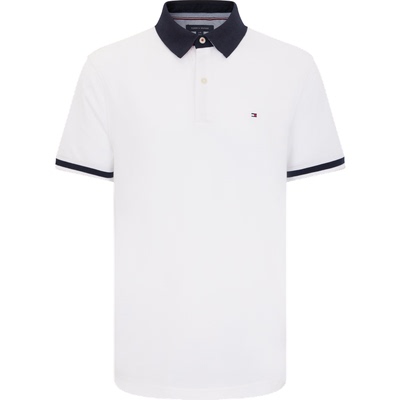 Tommy男装珠地棉撞色领口POLO衫