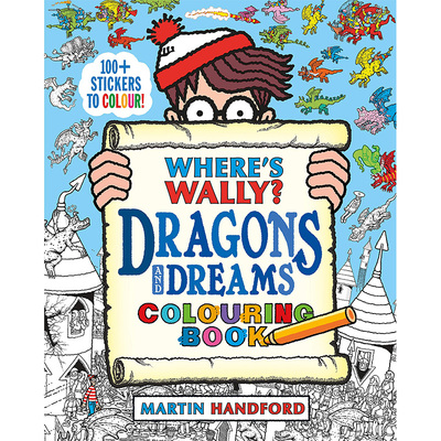 【现货】【where's Wally? 】Dragons and Dreams Colouring Book 【沃利在哪里？】龙与梦涂色书  英文原版进口正版 儿童活动
