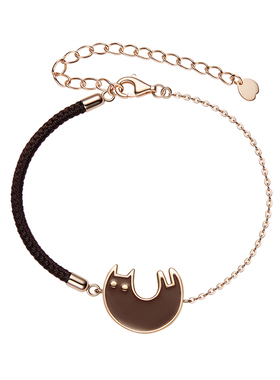 【花芽原创】慵懒猫s925纯银手链