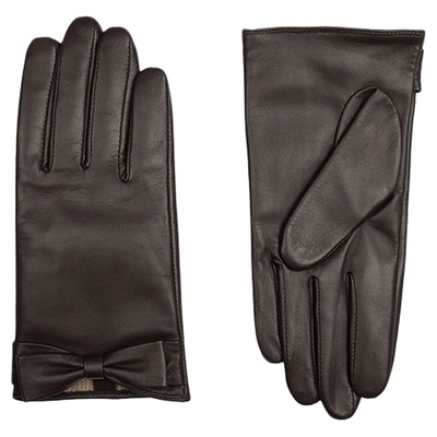 DENTS防水触屏蝴蝶结女士皮手套