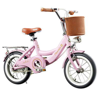 凤凰公主款儿童自行车98%免安装